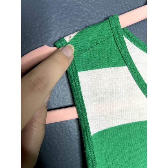 Gilly Hicks Tank Top Women's Size Large Striped Green White Layering Y2k Preppy - Picture 6 of 9
